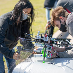 UTDesign teams hone takedown skills in drone challenge