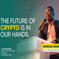 The future of crypto is in our hands: Chris Okafor of Patricia speaks at the blockchain, crypto-arts, and the future of money event.
