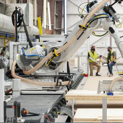 Inside a new robotic housing factory in British Columbia, Canada