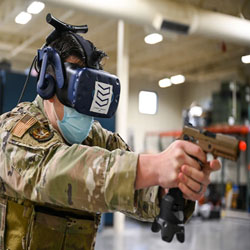 Defenders train with virtual reality system