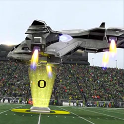 Oregon brings out crazy ‘Halo Infinite’ augmented reality at football game